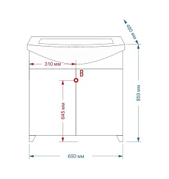 Misty Тумба с раковиной Джулия 65 коричневая – фотография-3